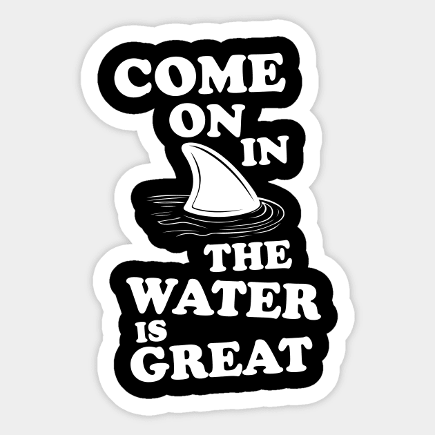 The water is great shark Sticker by Portals